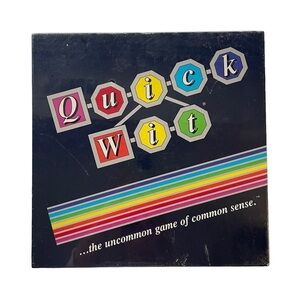 Vintage Quick Wit Board Game Common Sense Trivia Brand New Sealed 1987 family